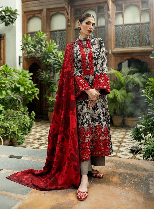 Zainab Chottani Luxury Linen With Heavy Embroidery D-701