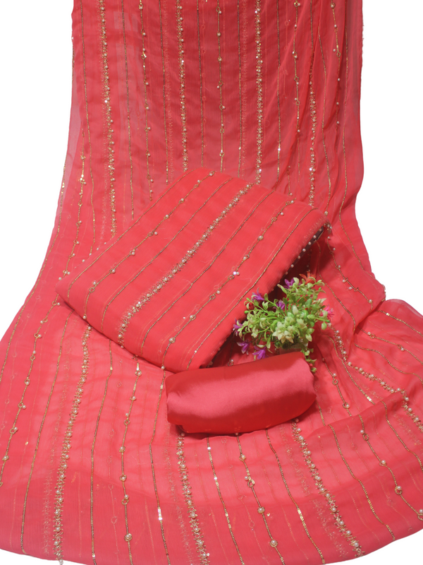 Hania Amir Pure Chiffon Perl Embroidery -TARBUZI